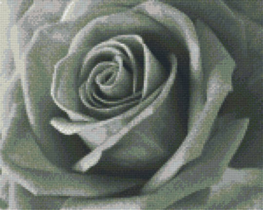 Black & White Rose Nine [9] Baseplates PixelHobby Mini- mosaic Art Kit